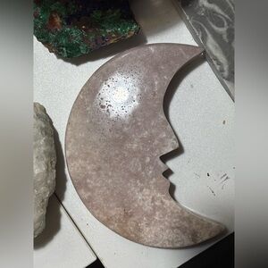 Pink amethyst moon face